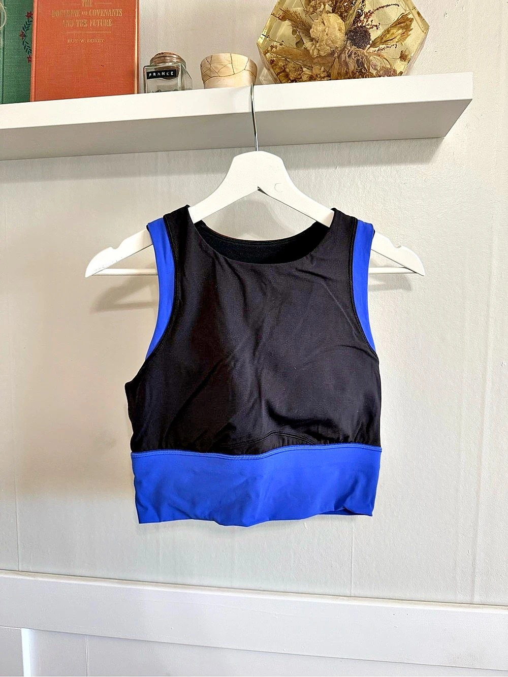 lululemon Energetic Edge Cropped Tank Color Block Athletic Crop Top